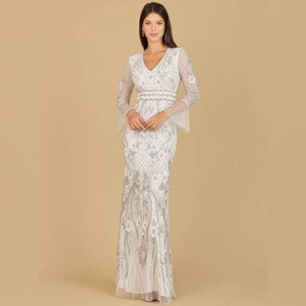 Lara 33435 - Long Sleeve Ethereal Bridal Gown Size 6 NWT